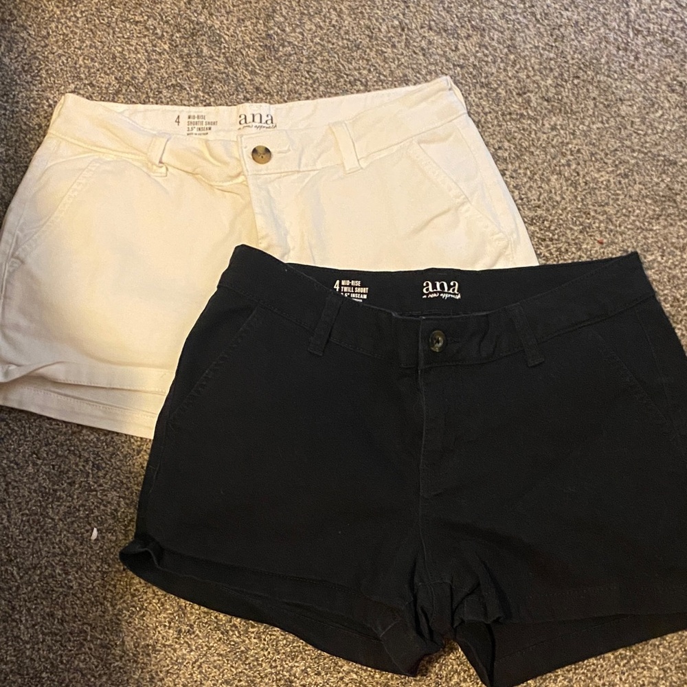 a.n.a Women's Black and White Shorts Duo